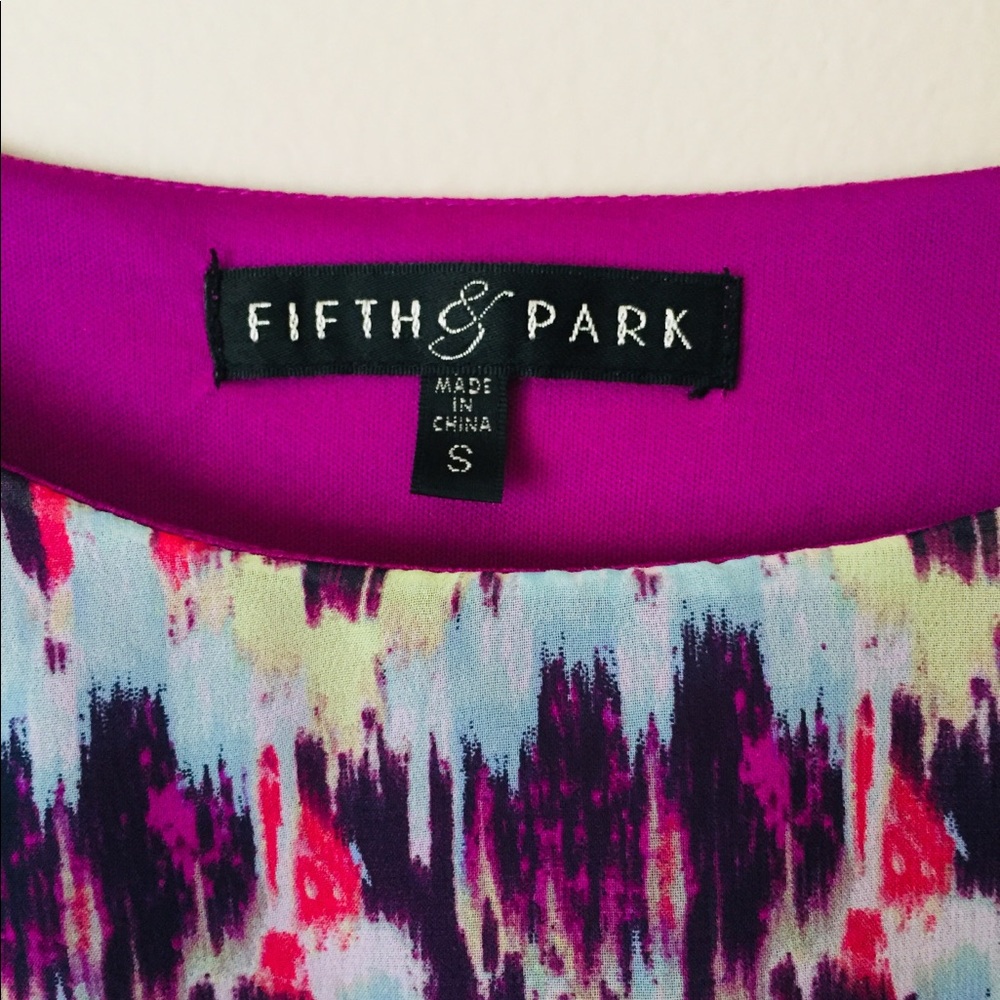 Fifth & Park Printed Cinch Waisted Dress - Picture 3 of 8